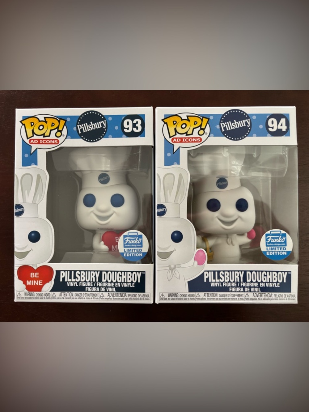 FunkoPOP! Ad Icons:Pillsbury Doughboy with Heart #93 and EasterEgg #94 Exclusive